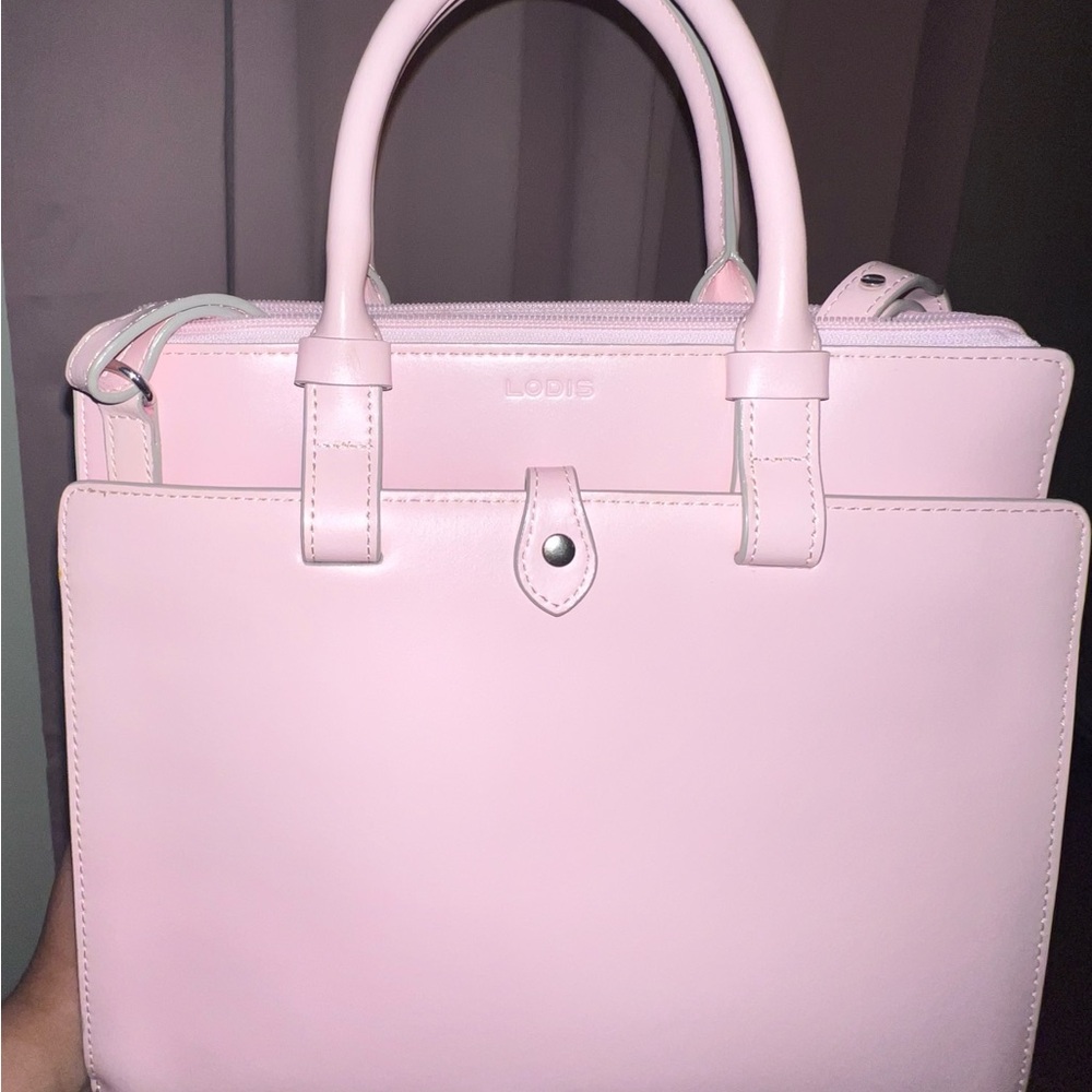 Lodis Light Pink Genuine Leather Bag